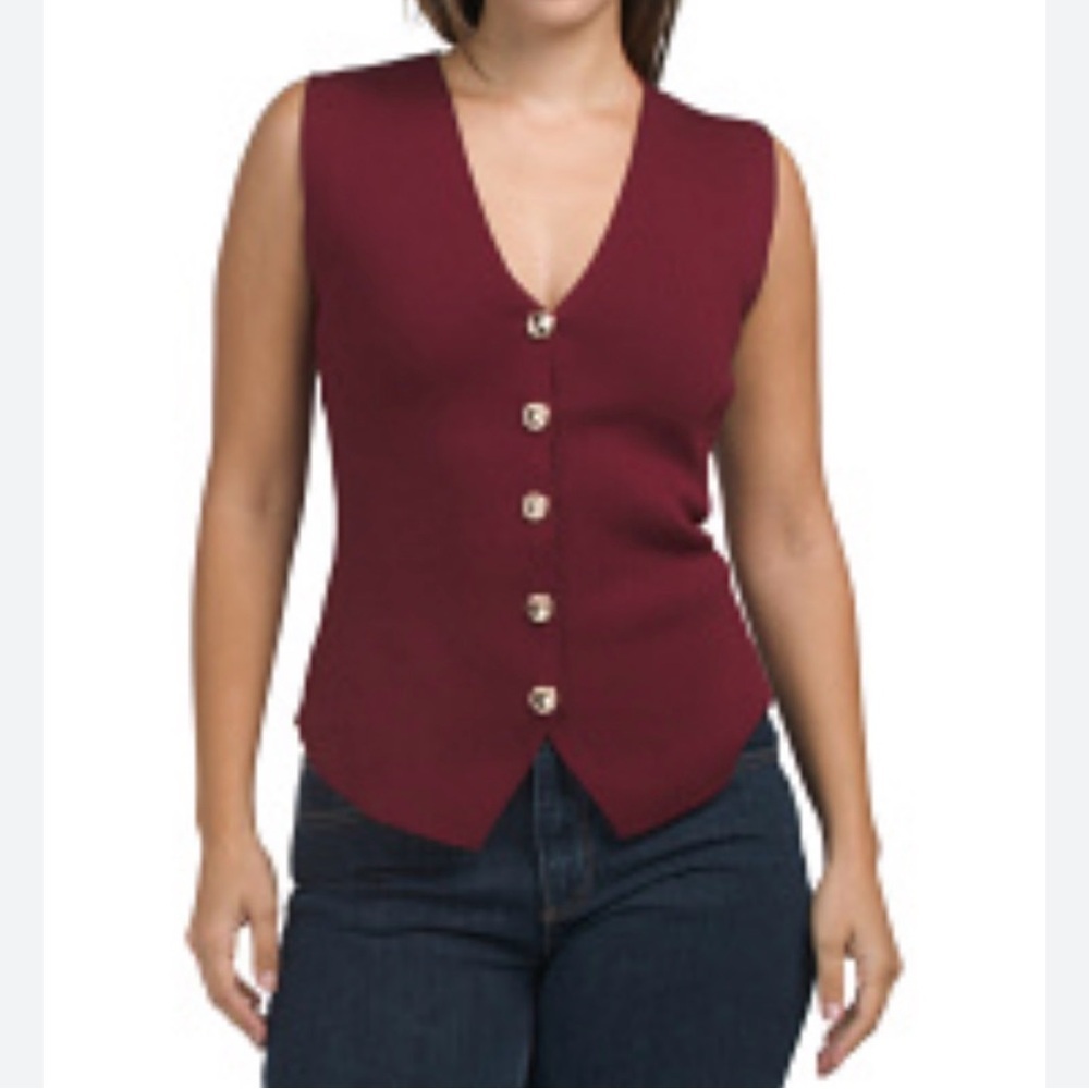 Women's Burgundy Sleeveless Top New without tag - Picture 2 of 9